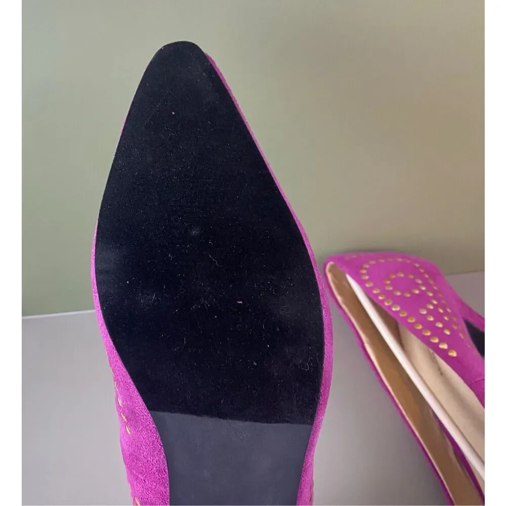 New Boston Proper fuchsia stuuded high heels Size 8.5 - Picture 5 of 7